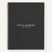 Carnet Faux lin gris foncé (Devant)