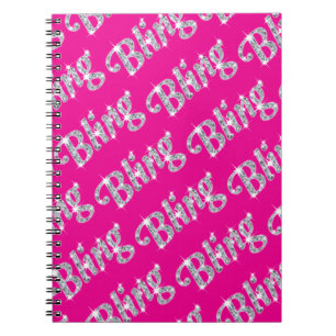 Carnet Faux losange sur le design boule rose chaud