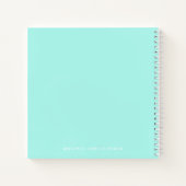 Carnet Faux Marbre avec Accent Aqua Personnalisé (Dos)