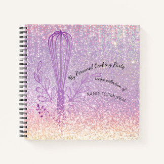 Carnet Faux parties scintillant whisk recette personnalis