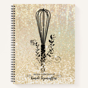 Carnet Faux parties scintillant whisk recette personnalis