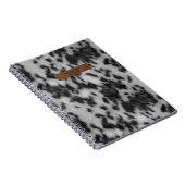 Carnet Faux Poster de animal noir et blanc en cuir (Côté Droit)