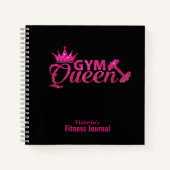 Carnet Faux rose personnalisé Parties scintillant Gym Que (Devant)