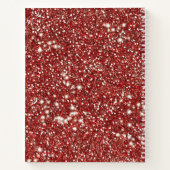 Carnet Faux Rouge Parties scintillant texture Look avec t (Dos)