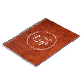 Carnet Faux Rust Cuir Brown Moderne Logo d'entreprise (Côté gauche)