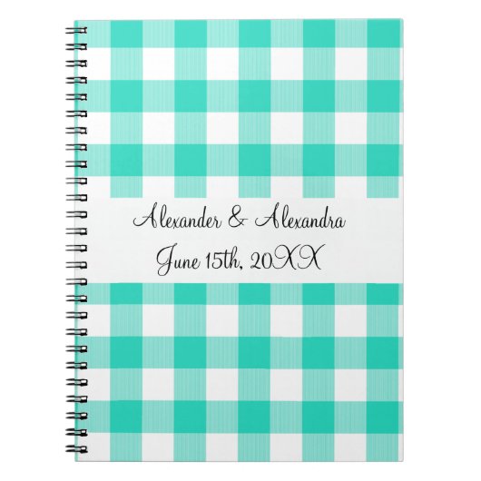 Carnet Faveurs de mariage de motif de guingan de (Devant)