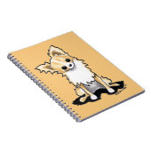 Carnet Fawn & White Longhair Chihuahua Sit Joli (Côté Droit)