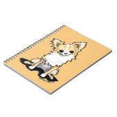 Carnet Fawn & White Longhair Chihuahua Sit Joli (Côté gauche)