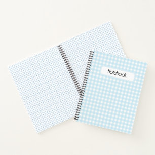 Carnet Faye et Lauren En vichy bleu clair