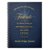 Carnet Fear Not Christmas 2026 Scripture Gold Typography (Devant)