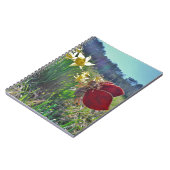 Carnet fée à aile rouge et jonquilles (Côté gauche)