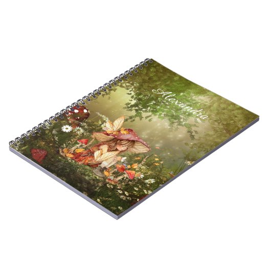 Carnet Fée de champignons mignonnes dans la forêt (Côté gauche)