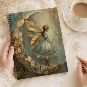 Carnet Fée de feuille de bois enchanté Fantaisie personna