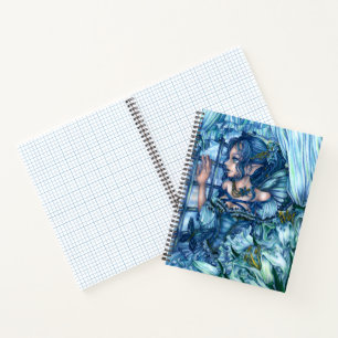 Carnet Fée de givre vue d'un hiver saphir