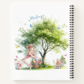 Carnet Fée de printemps de Pâques à l'aquarelle (Dos)
