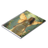 Carnet Fée en robe blanche dans la forêt (Côté gauche)