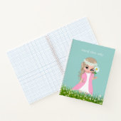 Carnet Fée et fleurs sur fond bleu clair (Intérieur)