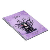 Carnet Fée foncée mignonne avec ailes de chauve-souris. (Côté Droit)