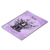 Carnet Fée foncée mignonne avec ailes de chauve-souris. (Côté gauche)