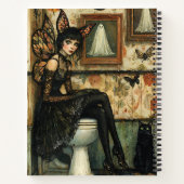 Carnet Fée gothique vintage sur Toilette Halloween Custom (Dos)
