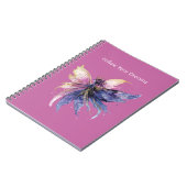 Carnet Fée Or Rose Crème Violette (Côté gauche)