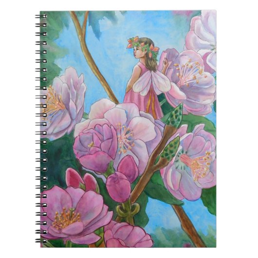 Carnet Fée parmi les fleurs de cerisiers (Devant)