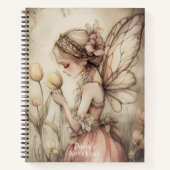 Carnet Fée personnalisée avec ailes à papillon (Devant)