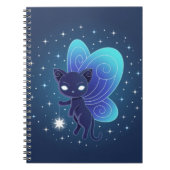 Carnet Fée Pixie Chat Étoile de Nuit (Devant)