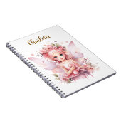Carnet Fée rose pastel fantaisiste (Côté Droit)
