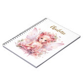 Carnet Fée rose pastel fantaisiste (Côté gauche)