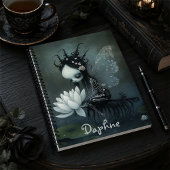 Carnet Fée squelette de fantasy gothique sombre Nom perso