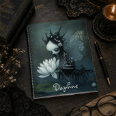Carnet Fée squelette de fantasy gothique sombre Nom perso
