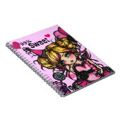 Carnet féerique de rose de fille d'anniversaire de (Côté Droit)