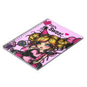 Carnet féerique de rose de fille d'anniversaire de (Côté gauche)