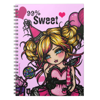 Carnet féerique de rose de fille d'anniversaire de