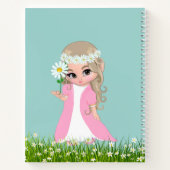 Carnet Fées et fleurs sur bleu clair (Dos)