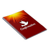 Carnet Félicitations Confirmation Colombe avec Or/Rouge (Côté Droit)
