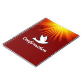 Carnet Félicitations Confirmation Colombe avec Or/Rouge (Côté gauche)