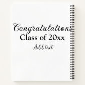Carnet Félicitations de graduation simples clas d'ajout m (Dos)