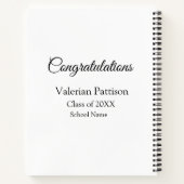 Carnet Félicitations diplômé ajouter le nom de l'école si (Dos)