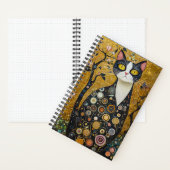 Carnet Feline céleste en or (À l'intérieur)