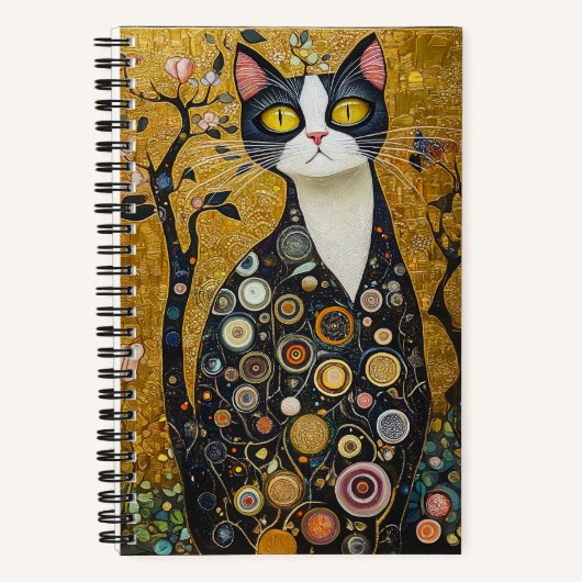 Carnet Feline céleste en or (Recto)