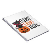 Carnet Feline Fang-tastic Halloween Conception de chat Va (Côté Droit)