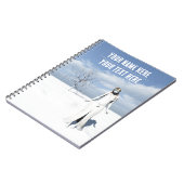 Carnet Female elf walking in the snow. Customizable text (Côté gauche)