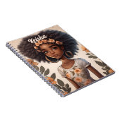 Carnet féminin afro-américain personnalisé (Côté Droit)