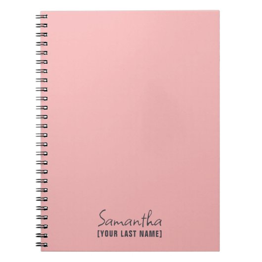 Carnet Féminin Minimaliste | Rose Beige (Devant)
