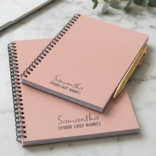Carnet Féminin Minimaliste | Rose Beige