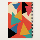 Carnet Femme Abstraite géométrique avec yeux Aqua (Verso)