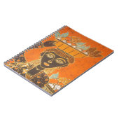 Carnet Femme africaine portant panier d'art (Côté gauche)