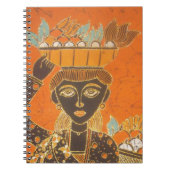 Carnet Femme africaine portant panier d'art (Devant)